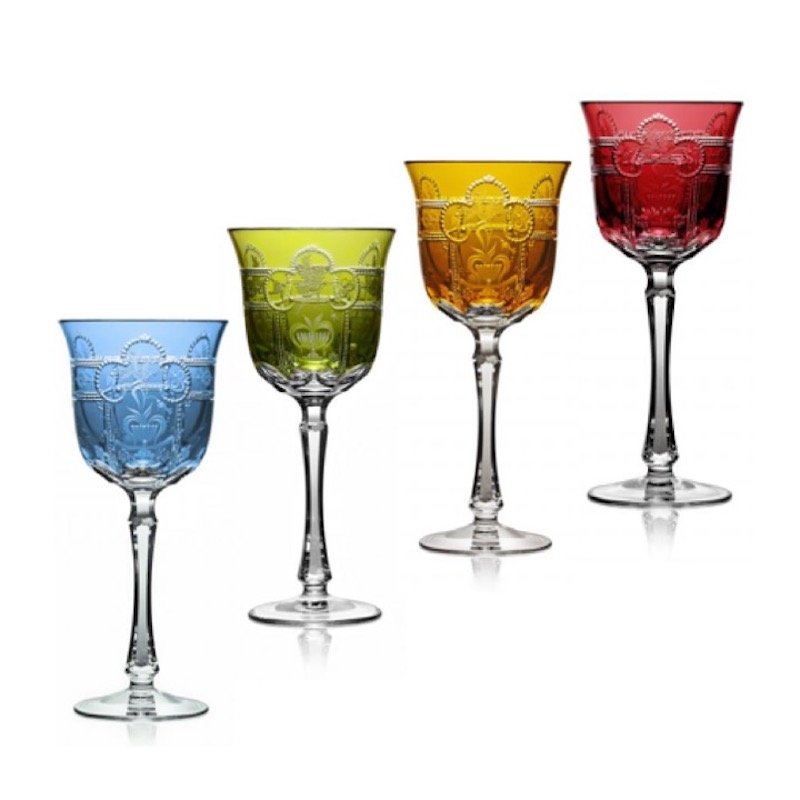 Imperial Coloured Wine Glasses by Varga