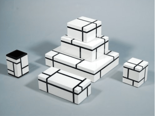 White Grid Boxes by Pacific Connections