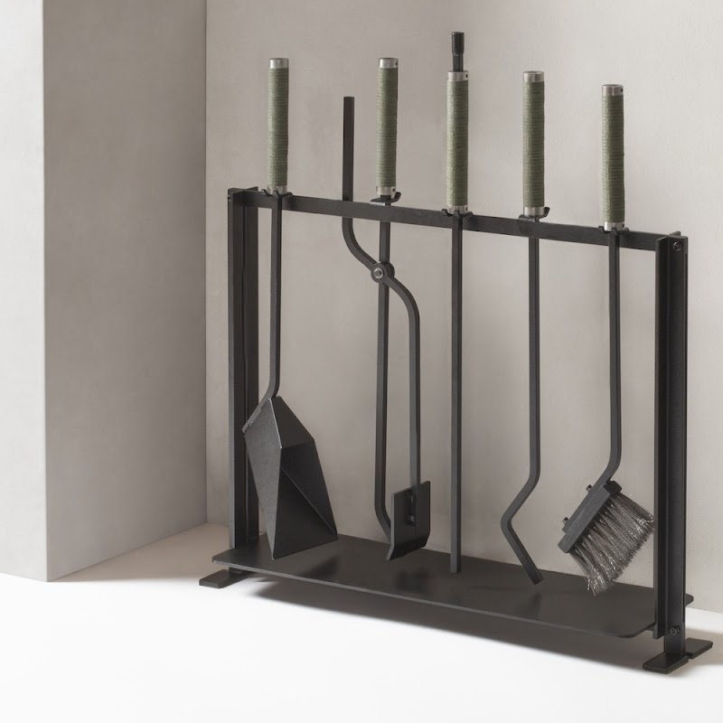 Fireplace set "Megève" by Rabitti 1969