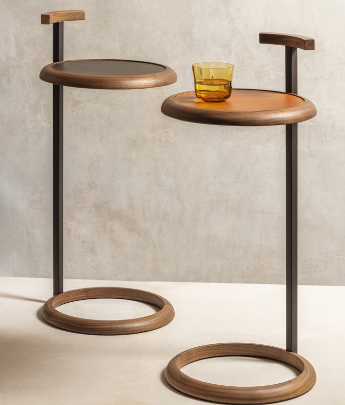 Side Table "Toiles de Noyer" by Rabitti 1969