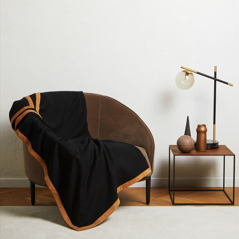 Cashmere & Suede Throw by Frette