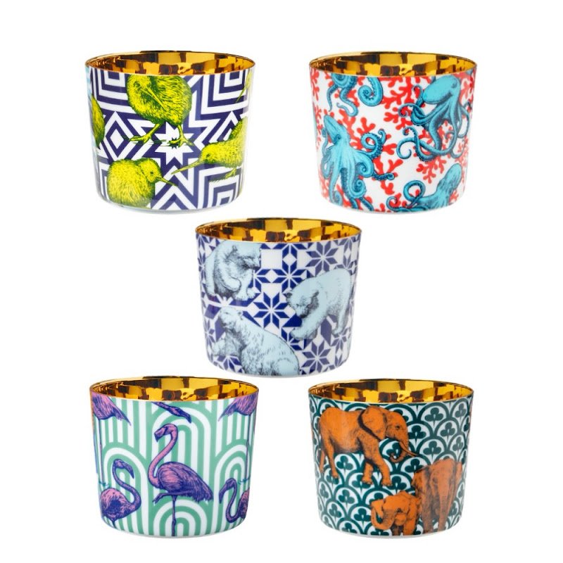 Sip of Gold Beautiful Creatures Champagne/Cocktail/Water Goblets by Sieger by Fürstenberg