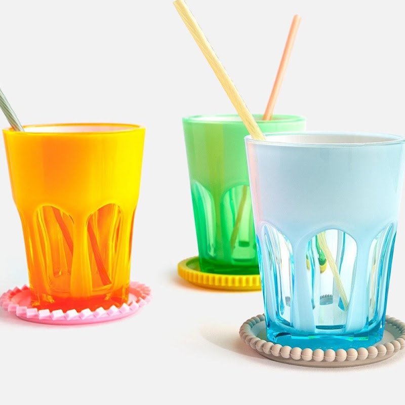 Tumbler Acrylic "Double Face" White by Mario Luca Giusti