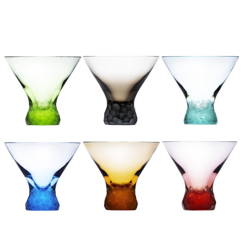 Pebbles Cocktail Glasses Coloured by Moser