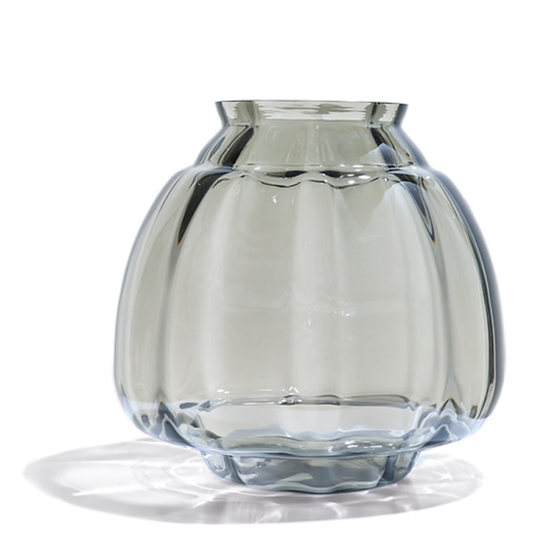 Vase Copier Smoke Blue by Sommer Dutch Glass Art