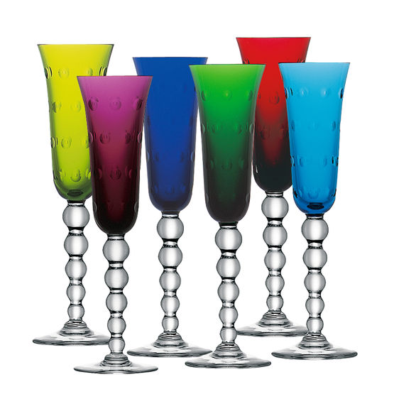 Bubbles Champagne flutes by Saint Louis