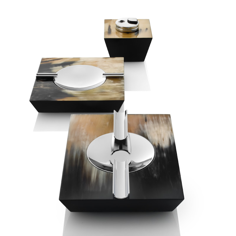 Bacco Ashtrays and Table Lighter by Arcahorn