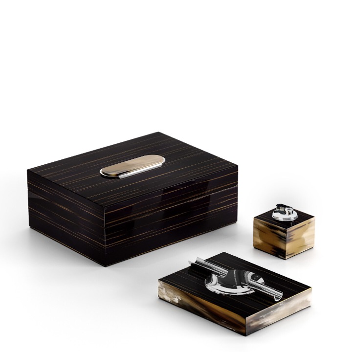 Patina Ashtray and Lighter by Arcahorn