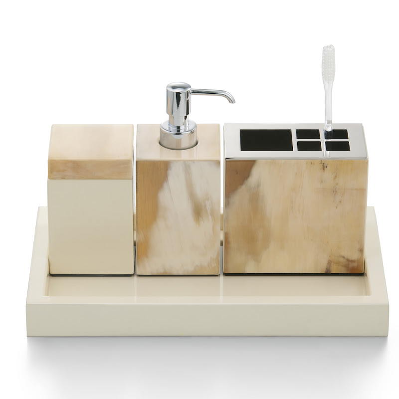 Iris Bathroom Accessories Ivory by Arcahorn