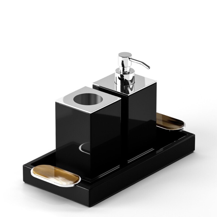 Argentella Bathroom Accessories Black by Arcahorn