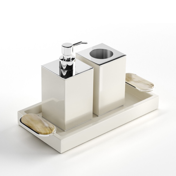 Argentella Bathroom Accessories Ivory by Arcahorn