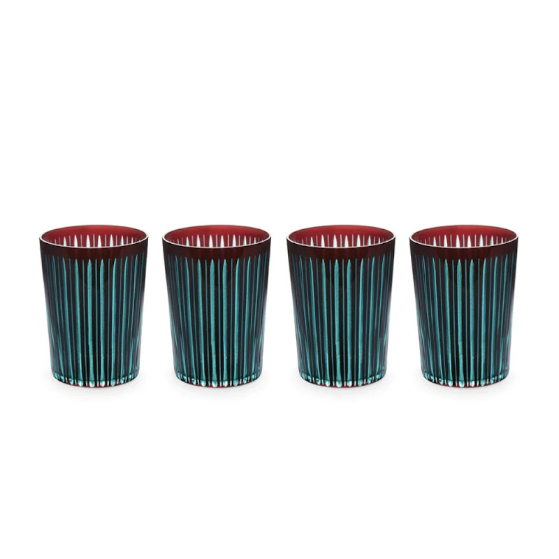 Prism Bordeaux Set of 4 Highball glasses by L'Objet