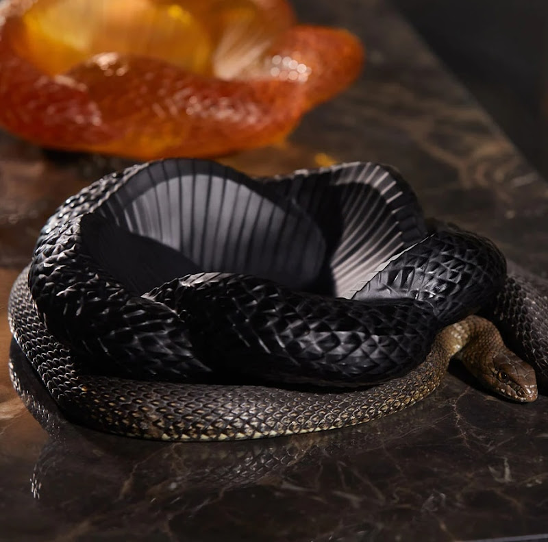 Serpent Bowl Black by Lalique