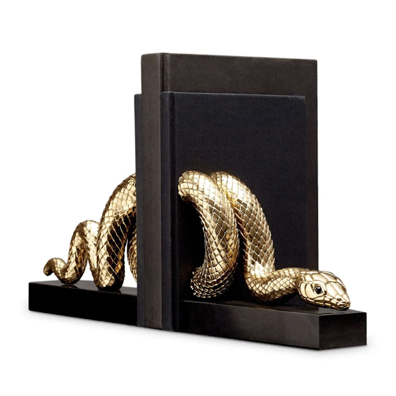 Snake Gold Bookend Set by L'Objet