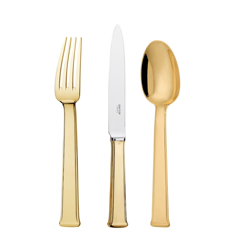Sequoia gilded cutlery by Ercuis