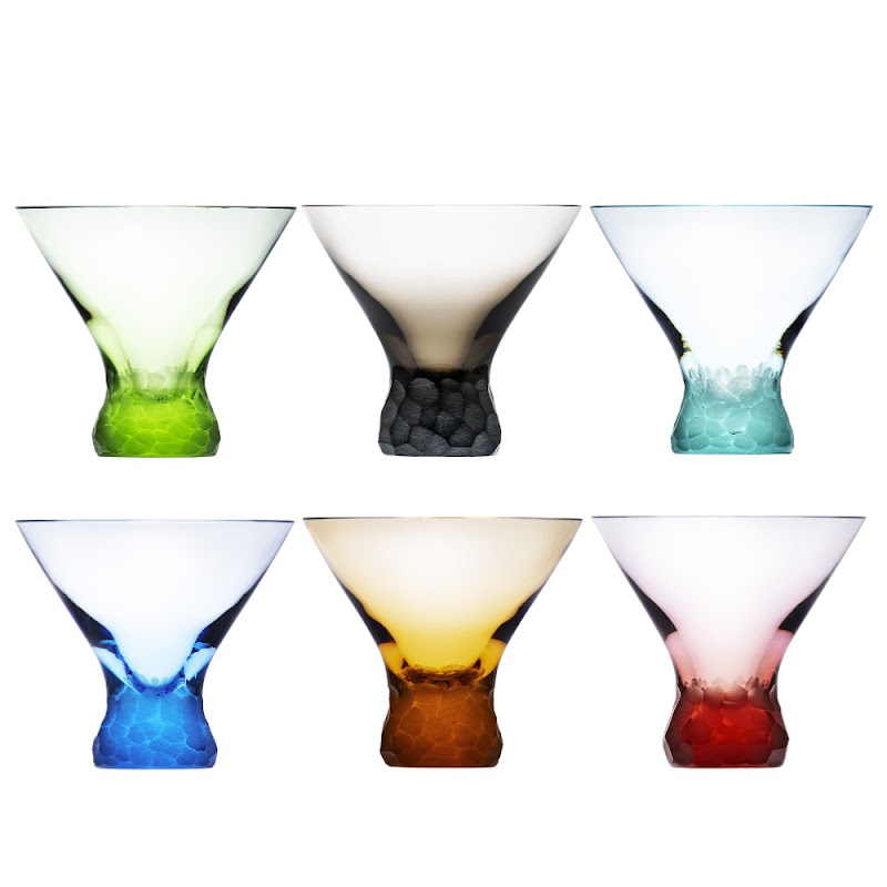 Pebbles Cocktail Glasses Coloured by Moser