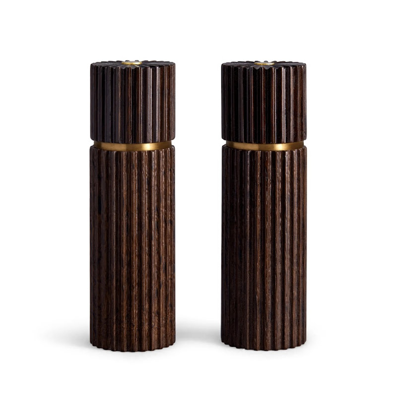 Salt & Pepper Mill "Ionic", Smoked Oak by L'Objet