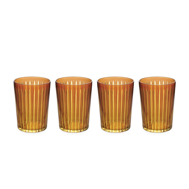 Prism Amber Set of 4 Highball glasses by L'Objet