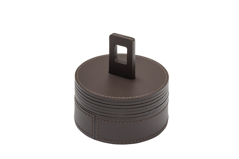 Coaster holder with 6 coasters "Nautilus" by Rudi