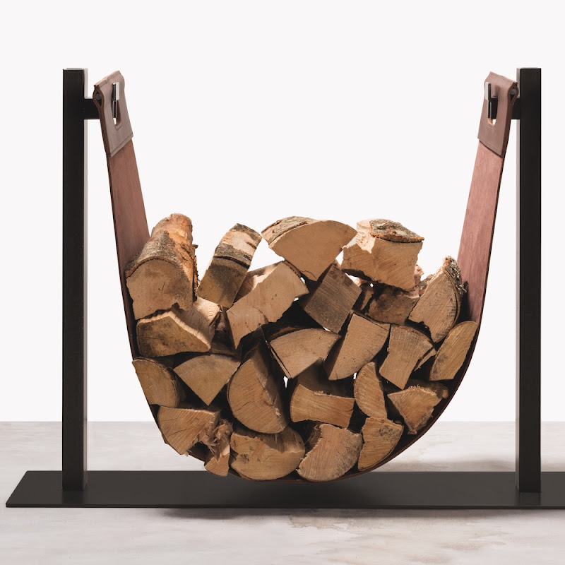 Firewood carrier "Bormio" by Rabitti 1969