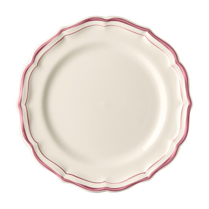 Breakfast/dessertplate "Filet Pivoines", set of 4 by Gien