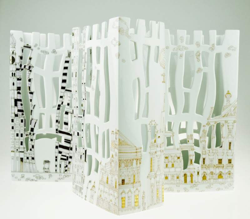 Vases "City" New York & Budapest by Herend