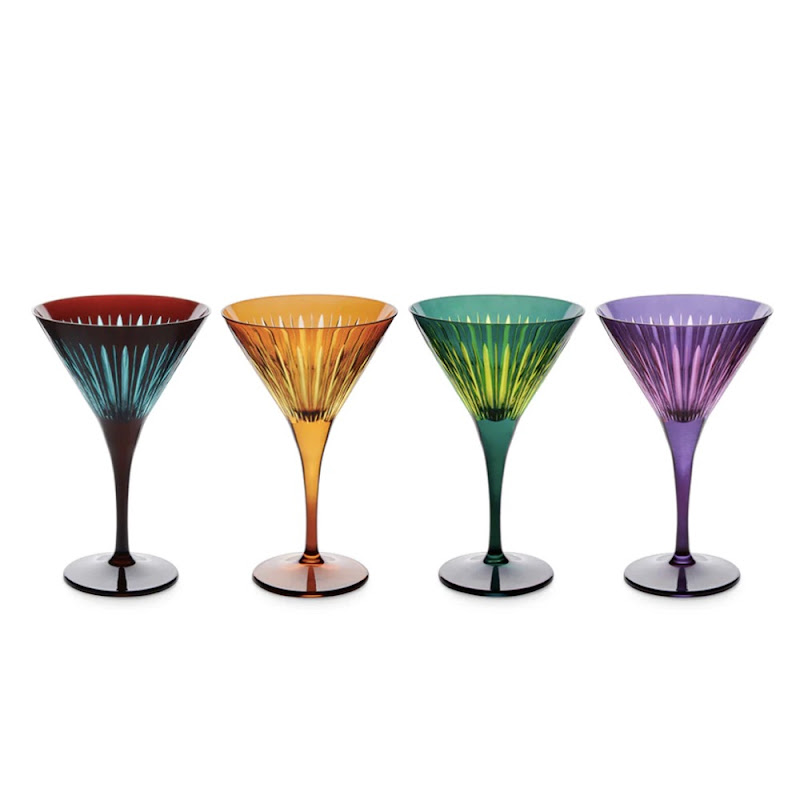 Prism Set of 4 Cocktail Glasses Assorted by L'Objet