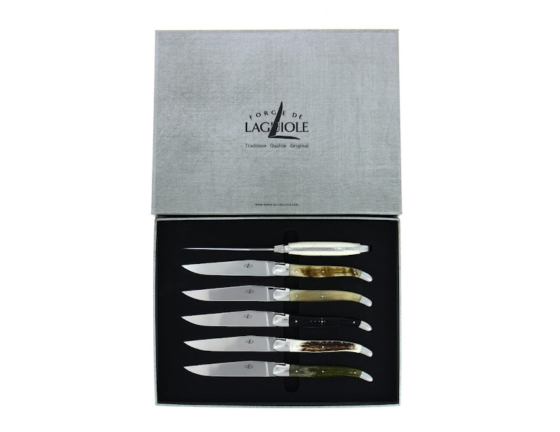 Steak/Dinermes 'Animalia' met handvat uit dierlijk materiaal by Forge de Laguiole