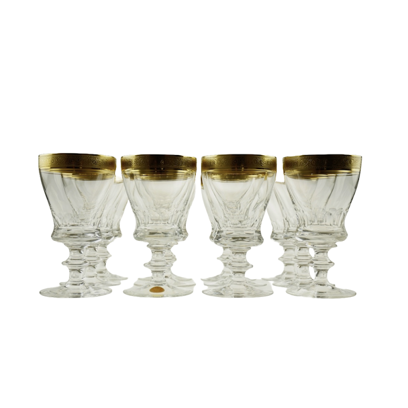 Wijnglazen "Concord" Kristal. Set van 12 . Vintage by Theresiënthal