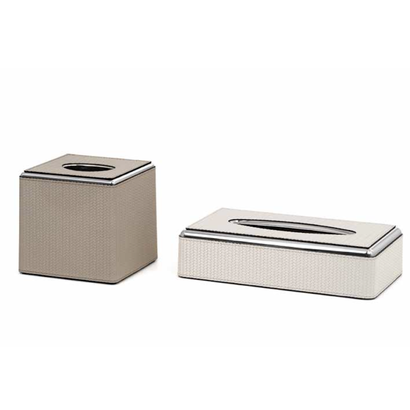 Tissue Box Cover with metal finish by Pinetti