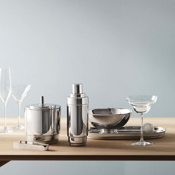 "Manhattan" Ice bucket with Tongs by Georg Jensen