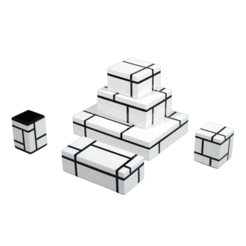 White Grid Boxes by Pacific Connections