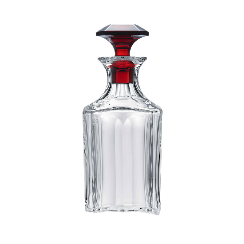 Whisky Decanter "Harcourt 1841" Clear and Red by Baccarat