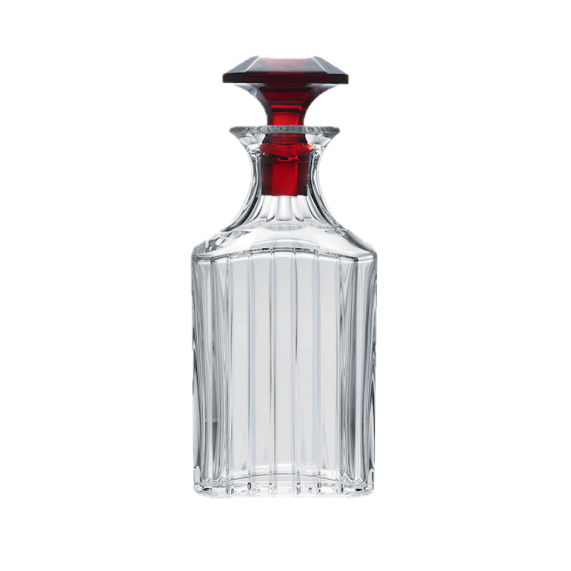 Harmonie Whisky Decanter Clear and Red by Baccarat