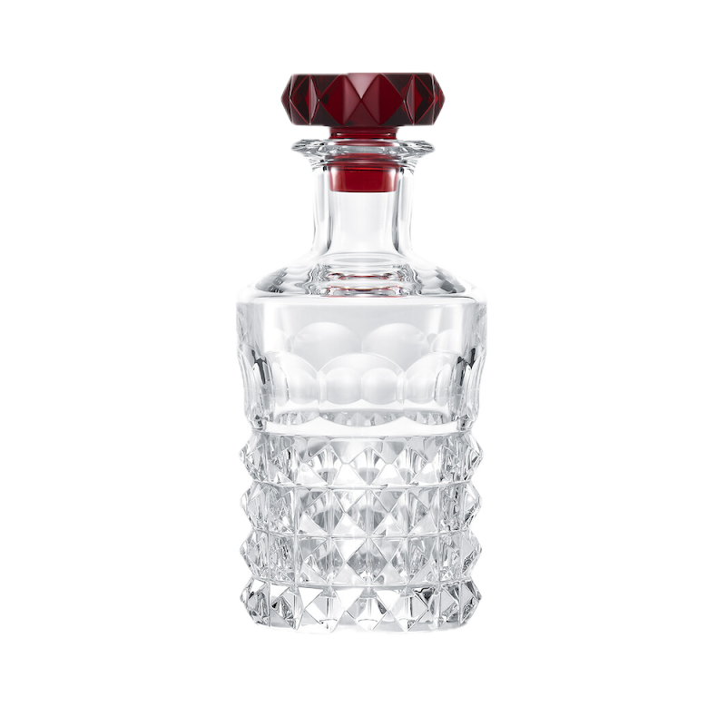 Louxor Whisky Decanter Clear and Red by Baccarat