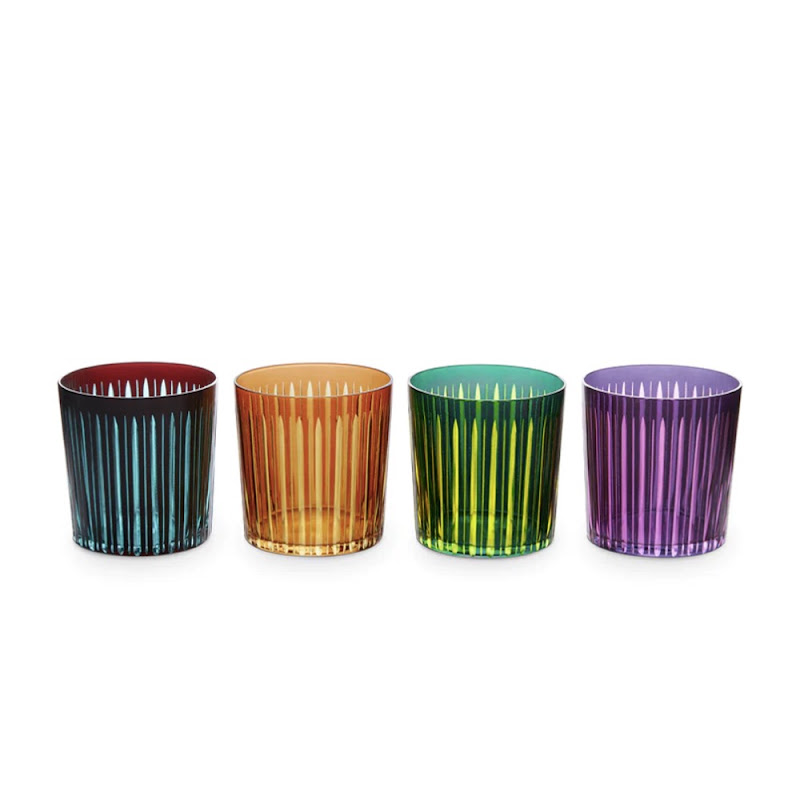 Prism Set van 4 Whiskyglazen Assortie by L'Objet