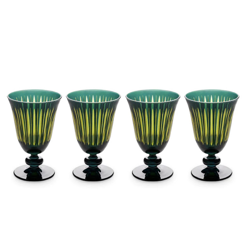 Prism Groen Set van 4 Wijnglazen by L'Objet
