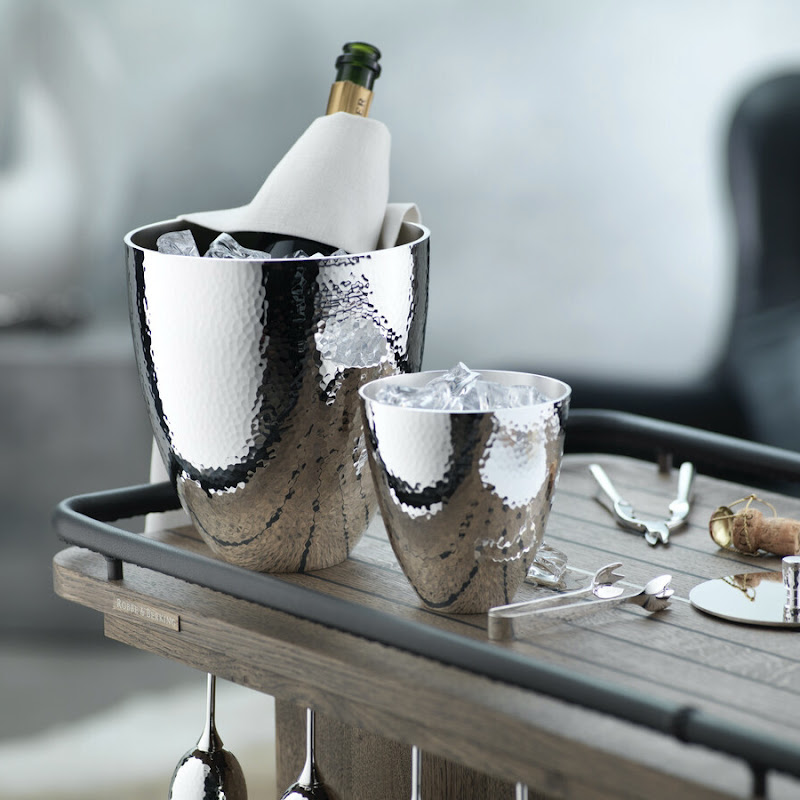 Champagne Cooler and Ice Bucket Martelé by Robbe & Berking
