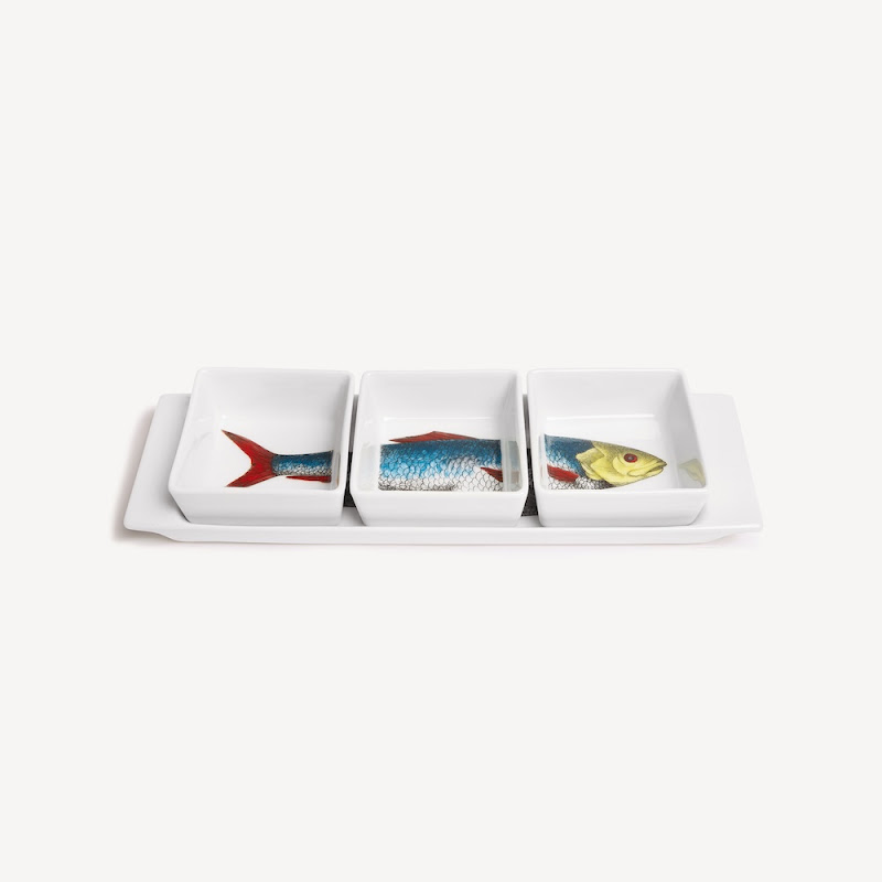 Snack set 'Pesci' by Fornasetti