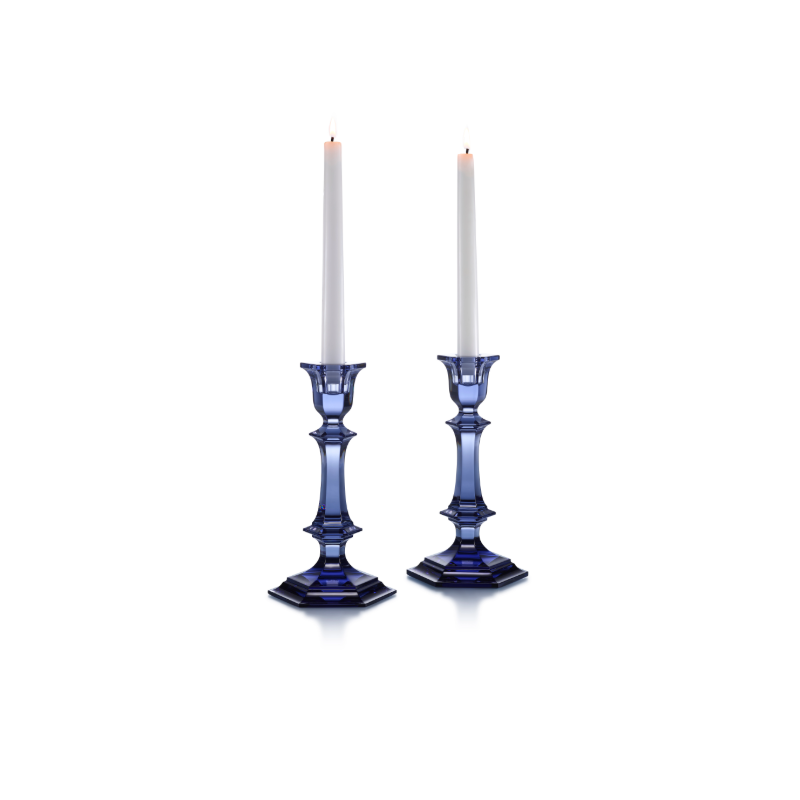Candlestick 'Harcourt 1841' Midnight Blue by Baccarat