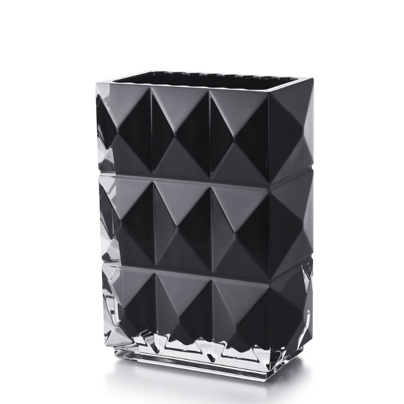 Vase Rectangular "Louxor" Black by Baccarat
