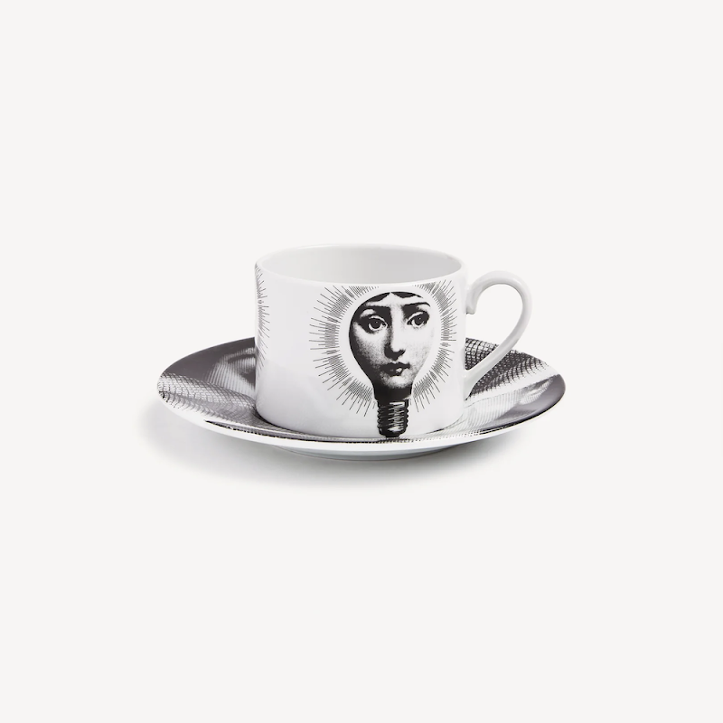 Tea cup and saucer 'Lampadina' by Fornasetti