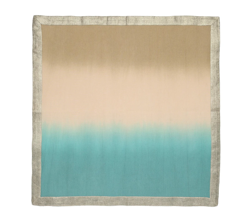 Napkin 'Dip Dye' Natural/Seafoam by Kim Seybert