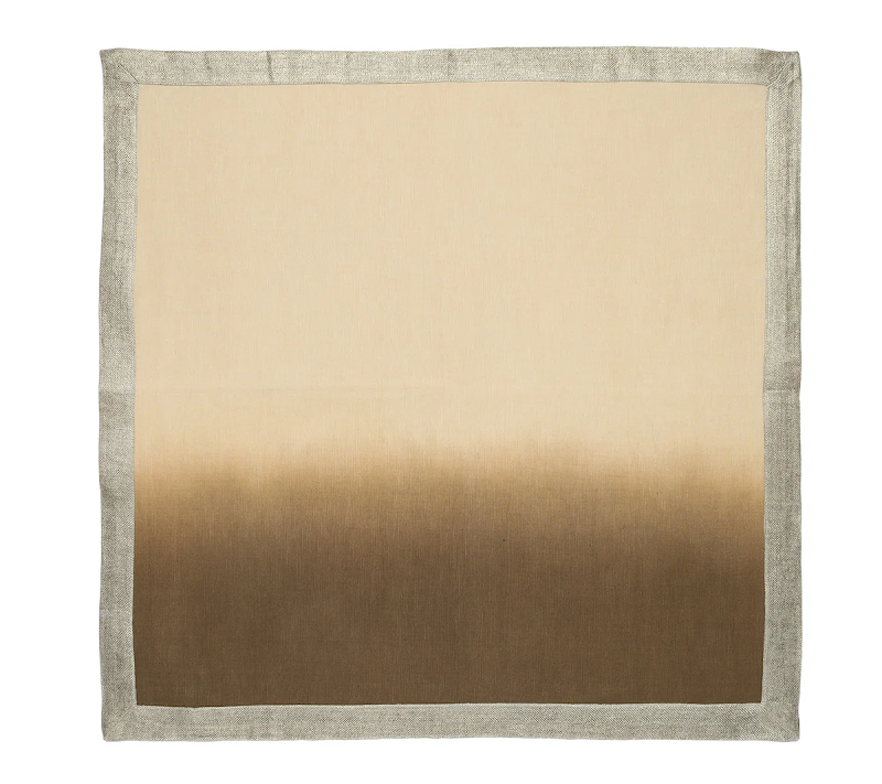 Napkin 'Dip Dye' Natural/Brown/Gold by Kim Seybert