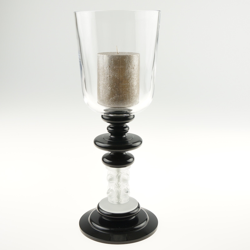 Hurricane lamp "Epines" by Lalique