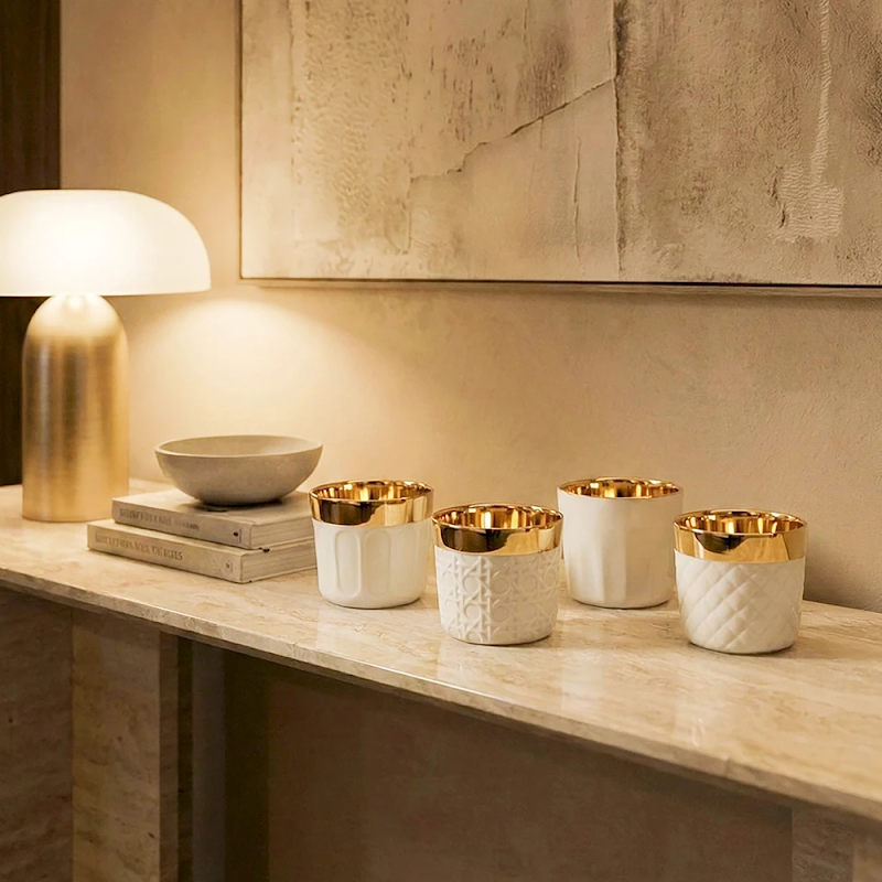 Sip of Gold White Champagne/Cocktail/Water Goblets by Sieger by Fürstenberg