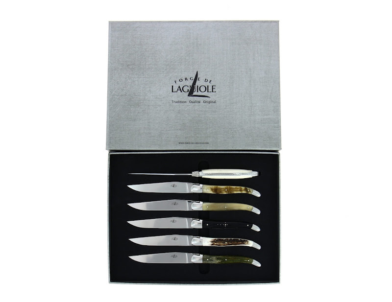 Steak/Dinnerknive 'Animalia' with handle from animal materials by Forge de Laguiole
