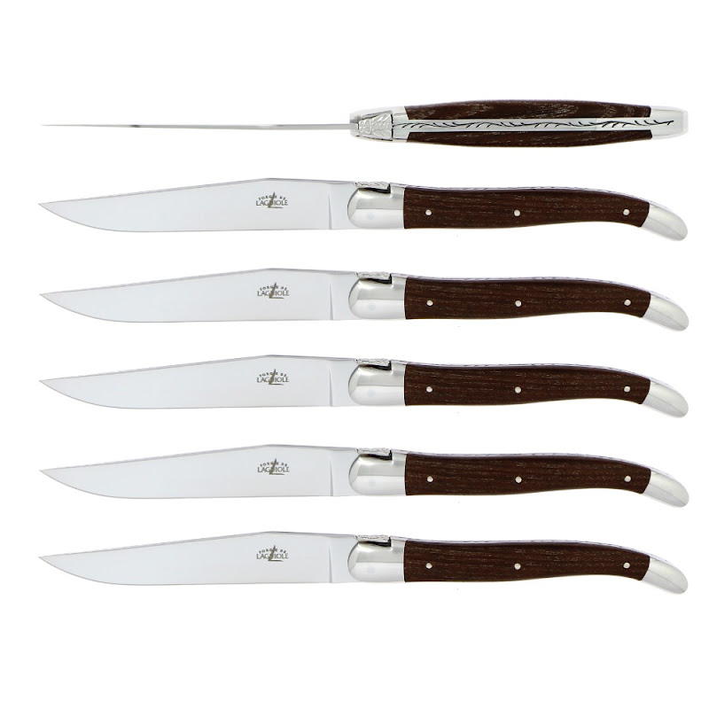 Steak/Dinermessen met Waterbestendig Houten Handvat by Forge de Laguiole