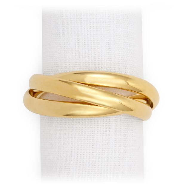 Napkin Rings '3 Rings' Gilded by L'Objet