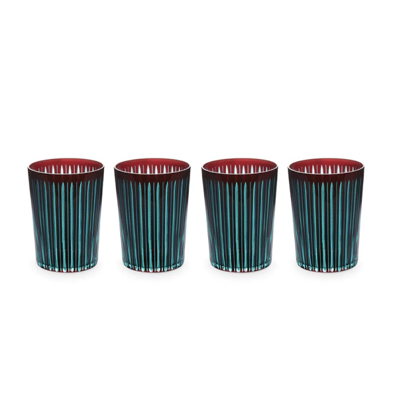Prism Bordeaux Set of 4 Highball glasses by L'Objet